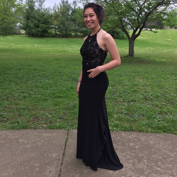 Black two piece prom dress - Picture 3 of 4